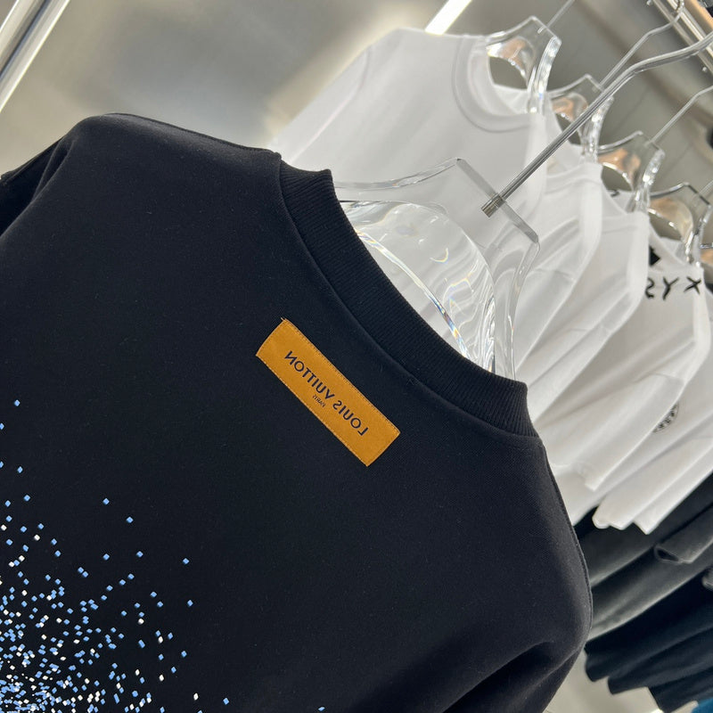 Side profile of Louis Vuitton luxury clothing with tailored silhouette