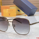 Close-up detail view of Louis Vuitton unisex sunglasses