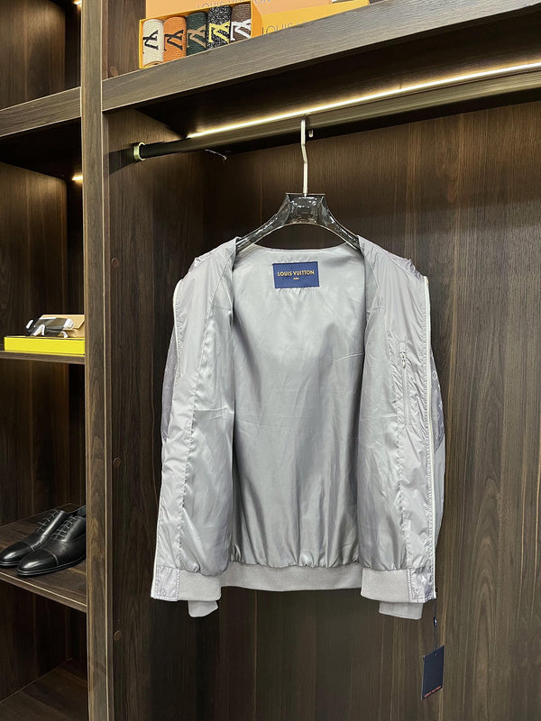 Side profile of Louis Vuitton luxury clothing with label-forward styling