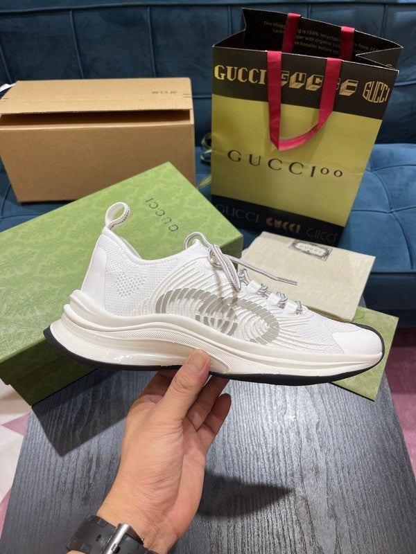Gucci fresh white-and-black luxury sneakers view 6 minimalist modern build