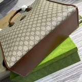 Back view of polished structured women's handbag – women's everyday handbag