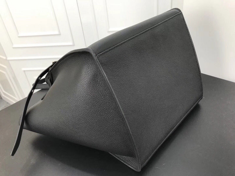 Top view of modern statement women's handbag – women's designer-style accessory