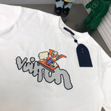 Side profile of Louis Vuitton cotton t-shirt with logo-detail design