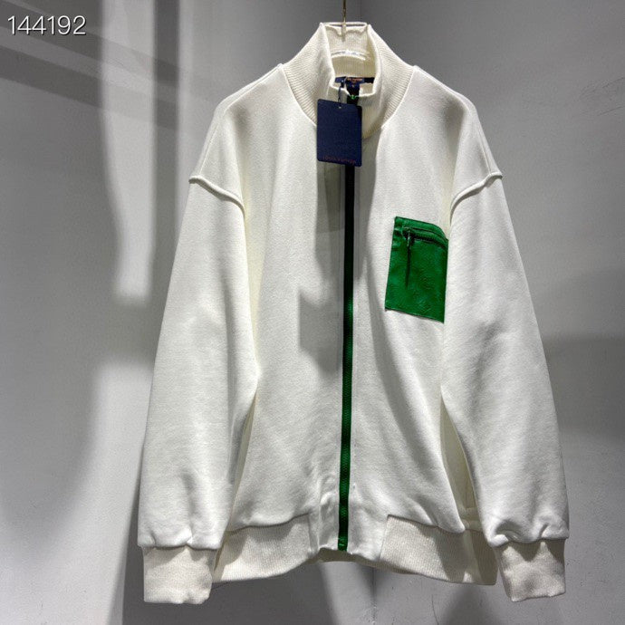 Close-up detail shot of Louis Vuitton luxury clothing with everyday silhouette