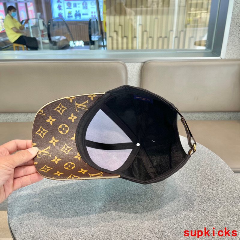 Close-up detail view of Louis Vuitton unisex cap