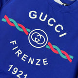 Full styled look of Gucci luxury clothing with logo-detail design