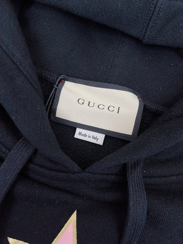 Full styled look of Gucci luxury clothing with logo-detail design