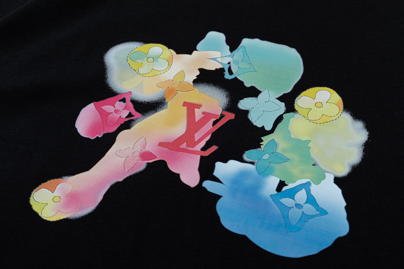 Flat lay presentation of Louis Vuitton cotton t-shirt with relaxed-fit cut