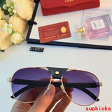 Close-up detail view of Cartier unisex sunglasses