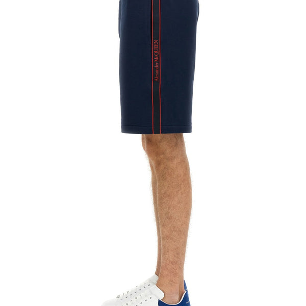 Alexander McQueen Shorts? Alexander Mcqueen Men Bermuda Shorts With Selvedge Logo Band Premium Designer Casual Shorts