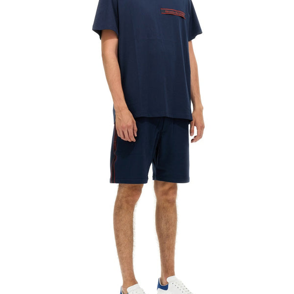 Alexander McQueen Shorts? Alexander Mcqueen Men Bermuda Shorts With Selvedge Logo Band Premium Designer Casual Shorts