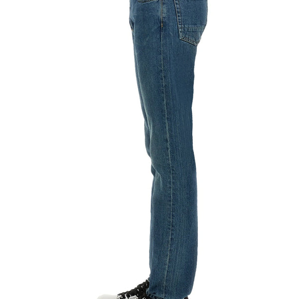 Alexander McQueen Jeans? Alexander Mcqueen Men Jeans With Embroidered Logo Premium Designer Denim Jeans