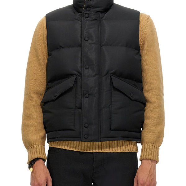 Alexander McQueen Vests? Alexander Mcqueen Men Graffiti Logo Print Down Vest Luxury Casual Designer Gilet