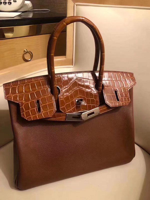 Close-up detail of poised bag design