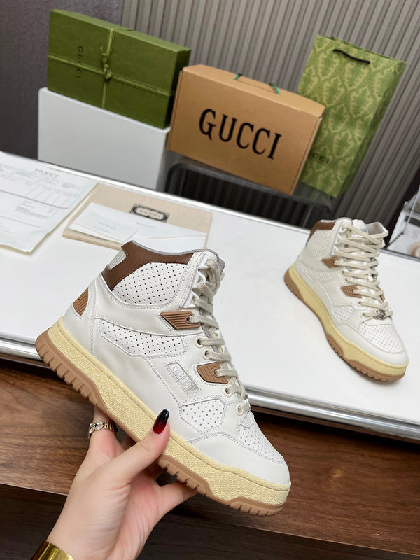 Gucci soft grey luxury sneakers view 4 classic court silhouette