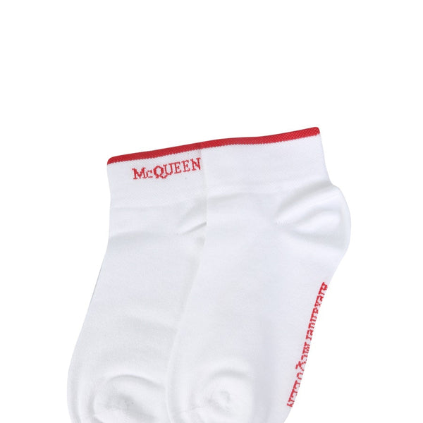 Alexander McQueen Socks- Alexander Mcqueen Women Sock With Logo Premium Designer Cotton Socks