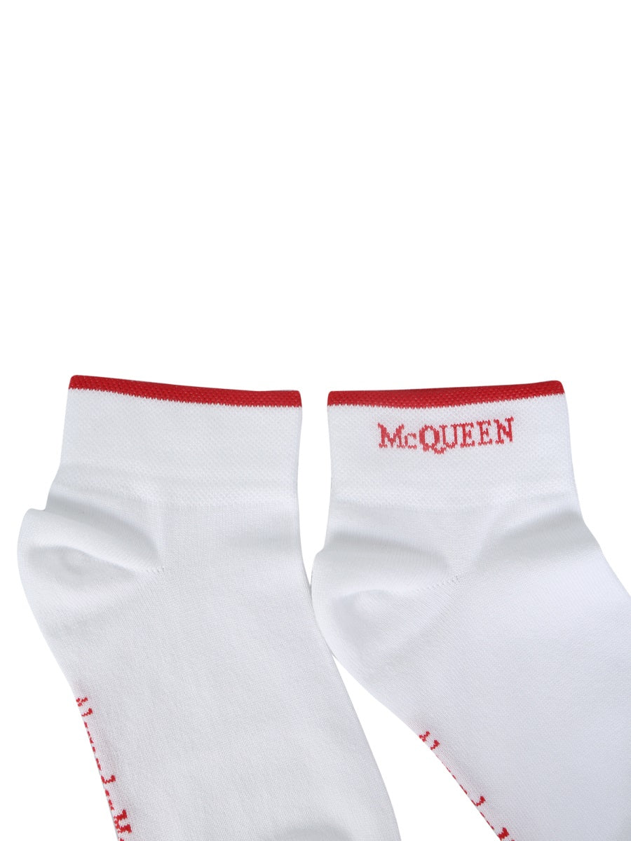 Alexander McQueen Socks? Alexander Mcqueen Women Sock With Logo Premium Designer Cotton Socks