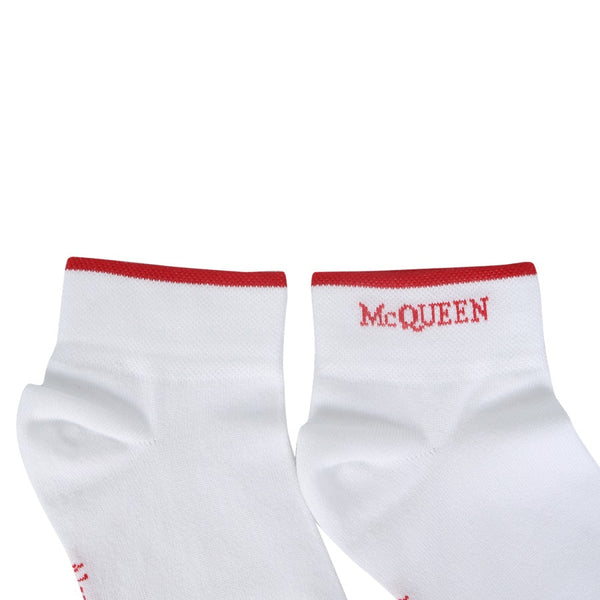 Alexander McQueen Socks- Alexander Mcqueen Women Sock With Logo Premium Designer Cotton Socks