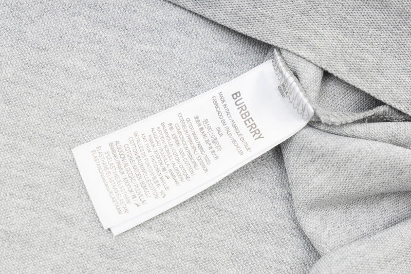 Close-up detail shot of Polo cotton polo shirt with logo-detail design