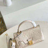 Close-up detail of everyday-luxe sleek women's handbag – women's luxury handbag