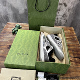 Gucci tonal black luxury sneakers view 9 padded collar comfort