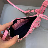 Modern Faux Leather Handbag - Modern Structured Build | Women's Everyday Carry Handbag #354 - styled full view (image 7) of designer-inspired handbag