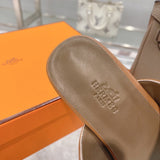 Hermès Chocolate Brown Knee-High Boots - Toe Detail View