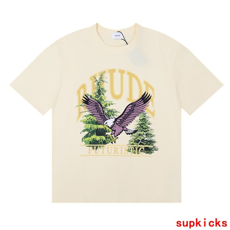 Full styled look of Rhude luxury clothing with monogram-inspired silhouette
