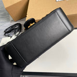Top view of chic polished women's handbag – women's designer-style accessory