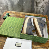 Gucci soft grey luxury sneakers view 6 classic court silhouette