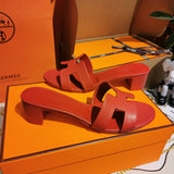 Hermès Grey Ankle Strap Sandals - Close-Up Texture View