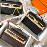 Poised bag shown from front angle