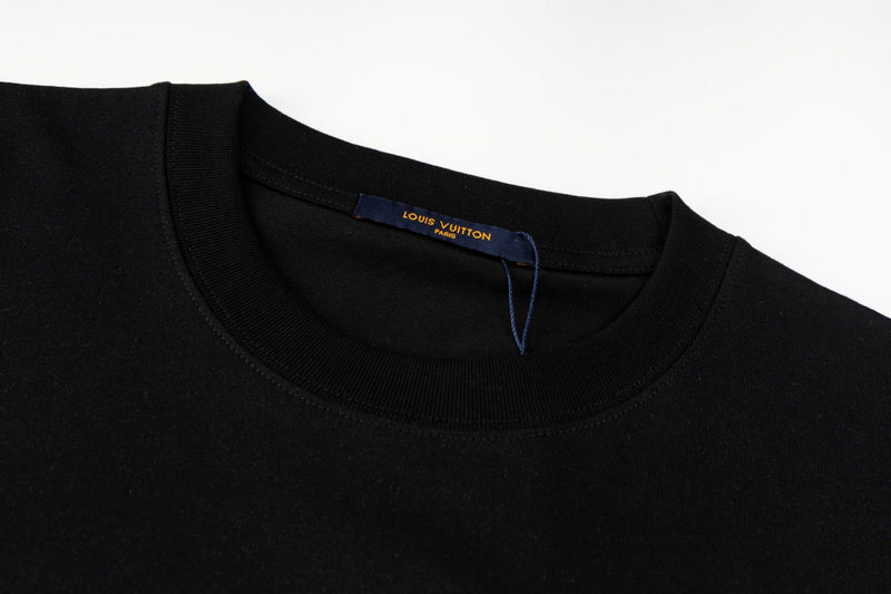 Flat lay presentation of Louis Vuitton cotton t-shirt with contemporary cut