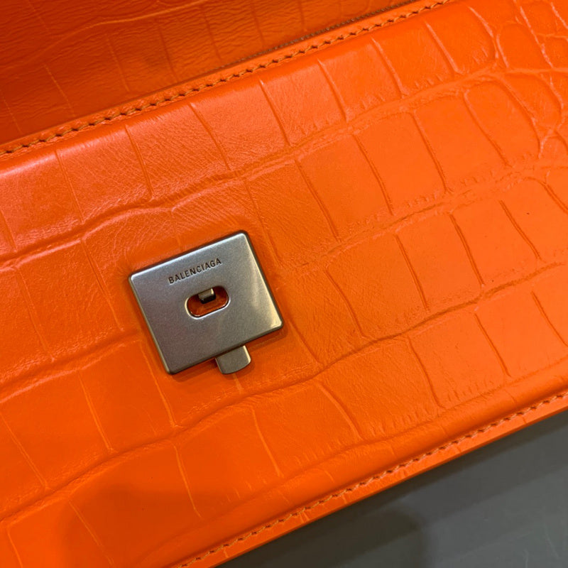 Structured Faux Leather Handbag - Signature Hardware Accents | Women's Statement Accessory #402 - styled full view (image 7) of designer-inspired handbag