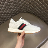 Gucci soft grey luxury sneakers view 5 bold athletic profile