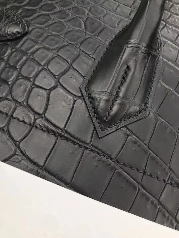 Side view of contemporary structured handbag