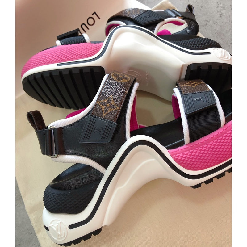 Louis Vuitton Red Slip-On Sneakers - Angled View
