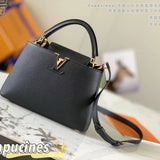 Side profile of structured sleek women's handbag – women's premium purse