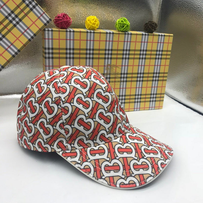 Angled view of Burberry unisex cap
