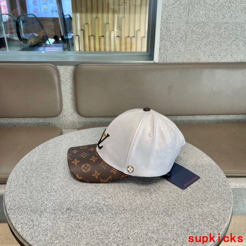 Close-up detail view of Louis Vuitton unisex cap
