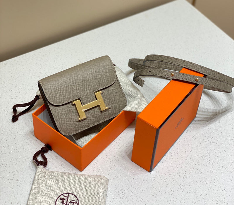 Side view of sleek structured handbag