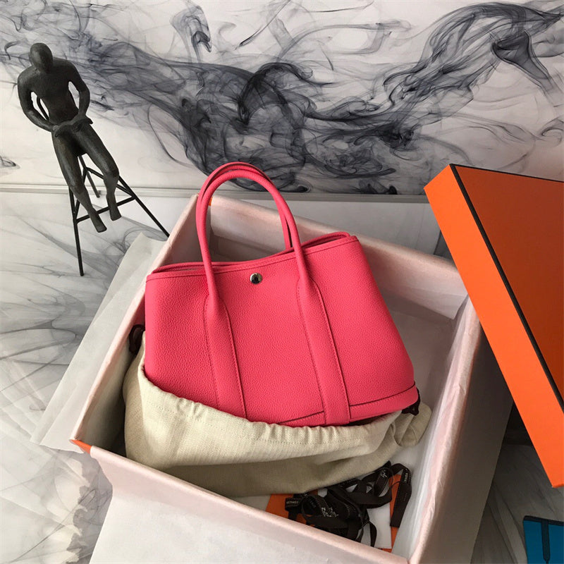 Side view of chic structured handbag