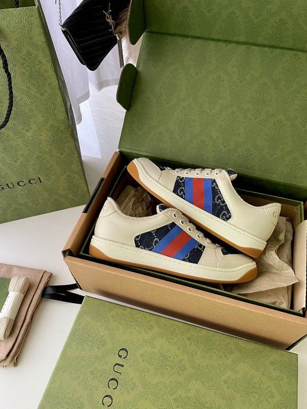 Gucci sneakers detailed view showing premium designer craftsmanship