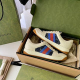 Gucci sneakers detailed view showing premium designer craftsmanship
