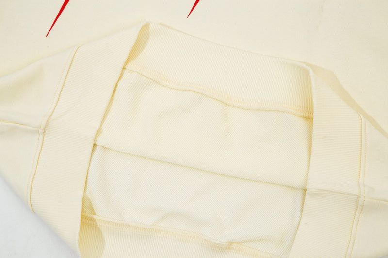 Side profile of Gucci luxury clothing with relaxed-fit cut