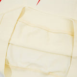 Side profile of Gucci luxury clothing with relaxed-fit cut
