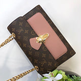 Handle and strap detail of premium polished women's handbag – women's luxury handbag