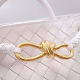 Statement Premium PU Leather Handbag - Smooth Faux-Leather Exterior | Women's Everyday Carry Handbag #1561 - alternate angle view (image 8) of designer-inspired handbag