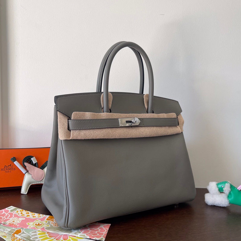 Side view of chic structured handbag