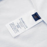 Close-up detail shot of Louis Vuitton cotton t-shirt with relaxed-fit cut